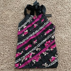 NEW White House Black Market Layered Halter Top S